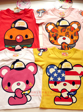 亲子童装 2024夏款新 儿童果酱jam卡通儿童短袖T恤151023