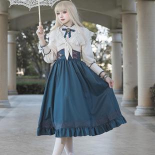 原创无名哀歌lolita优雅少女洋装OP甜美小礼服公主长袖日常连衣裙