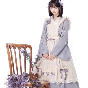 原创云上药铺op连衣裙cla洛丽塔田园女仆洋装Lolita汉元素汉服