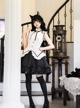 原创黑猫小姐上衣lolita芭蕾轻lo洋装优雅cla公主jsk半裙可爱套装