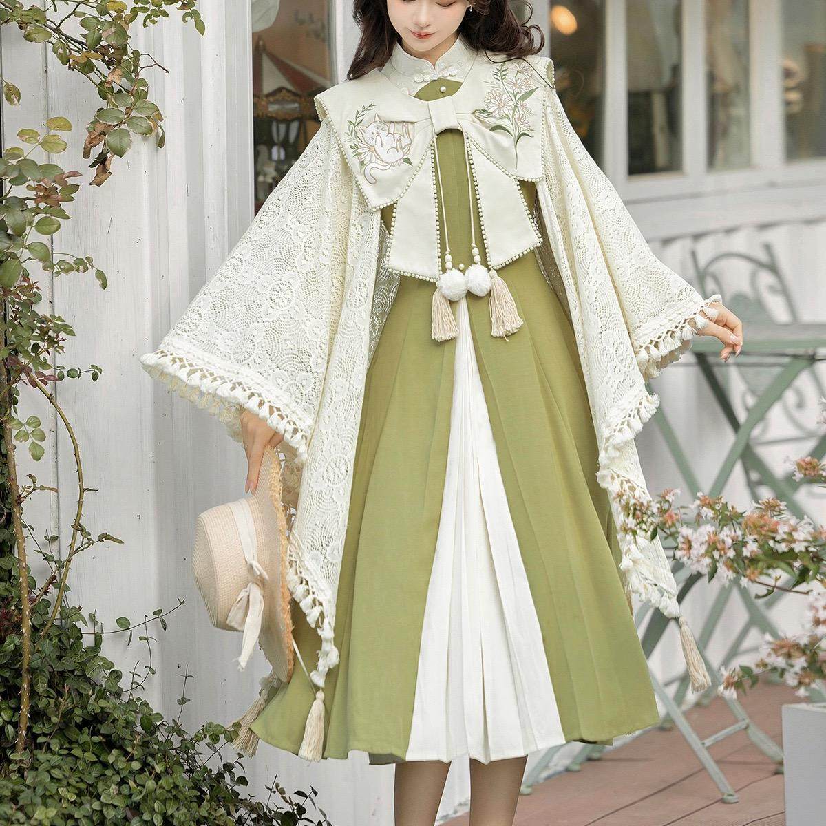 原创惜春予原创汉服女改良日常汉元素中国风新中式斗篷连衣裙秋冬,女装/女士精品,汉服套装,淘宝优惠券,粉丝福利购,淘宝优惠卷