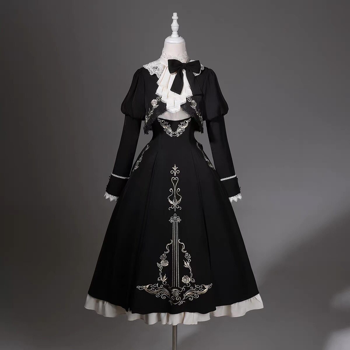 原创提琴变奏曲洛丽塔日常暗黑系哥特风lolita连衣裙套装洋装cos