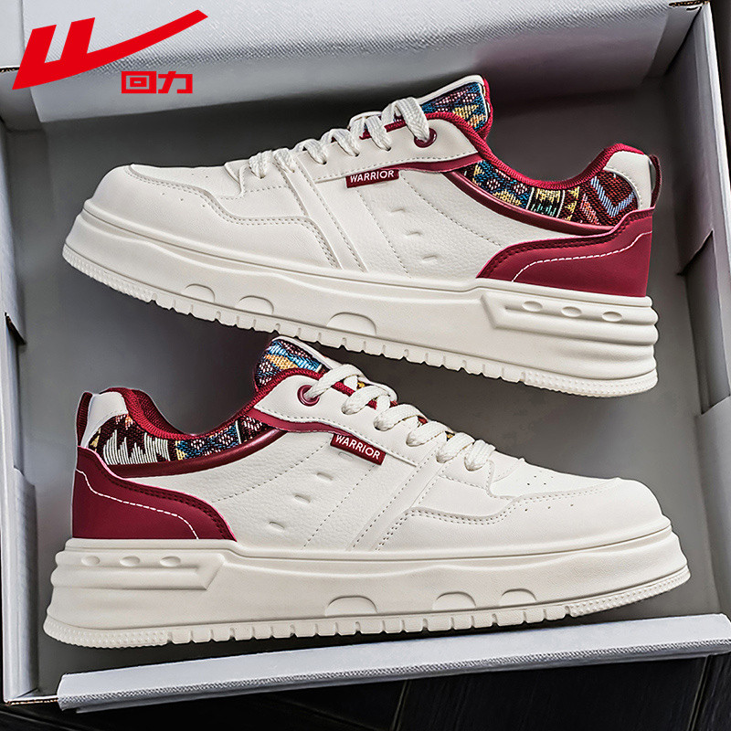 回力男鞋春季潮牌高级感百搭休闲板鞋学生运动增高红色本命年潮鞋