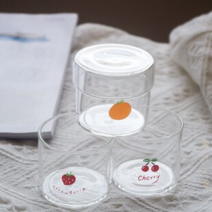 可蒸可烤带盖玻璃小号布丁杯耐高温酸奶瓶烘培厨房餐具烤盅甜品杯