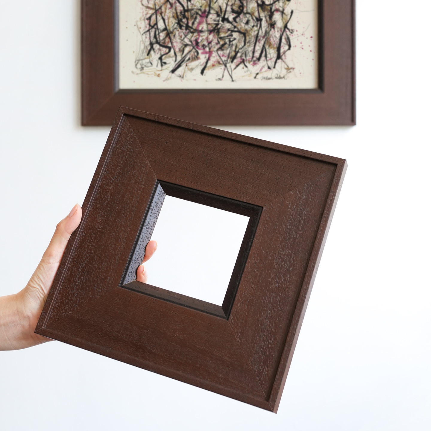 定制画框 美式复古典油画框法式胡桃色中古风现代简约定做实木框