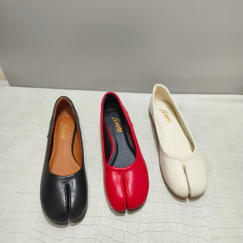 外贸原单女鞋2025新款分趾芭蕾鞋