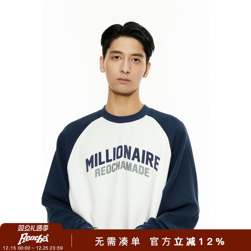 REOCHA长袖潮牌插肩袖T恤