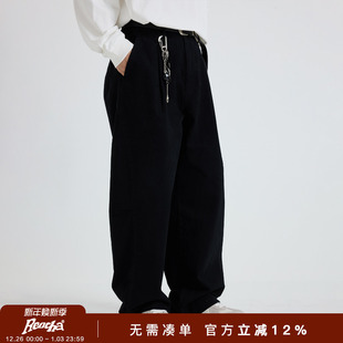 男 休闲长裤 REOCHA热呈「日常通勤」洗水弧形直筒宽松弯刀版 型长裤