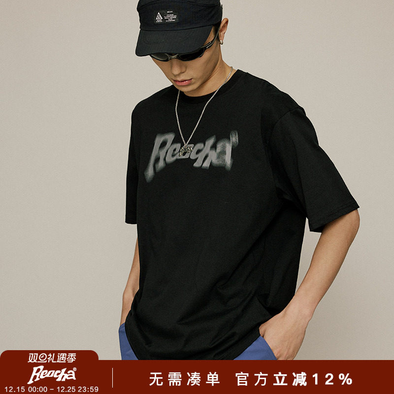 幻影短袖纯棉REOCHA印花国潮情侣