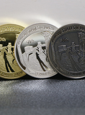 2019美国航空航天纪念币阿波罗登月50周年金银纪念币探索月球币