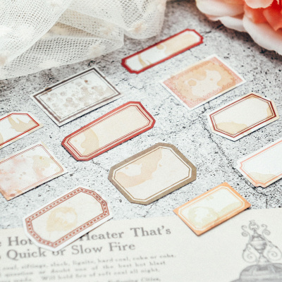 茱迪手工素材咖啡渍标签