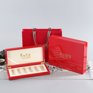 高档虫草礼盒空盒亮光烤漆10管20根30支冬虫夏草包装盒礼品盒送礼