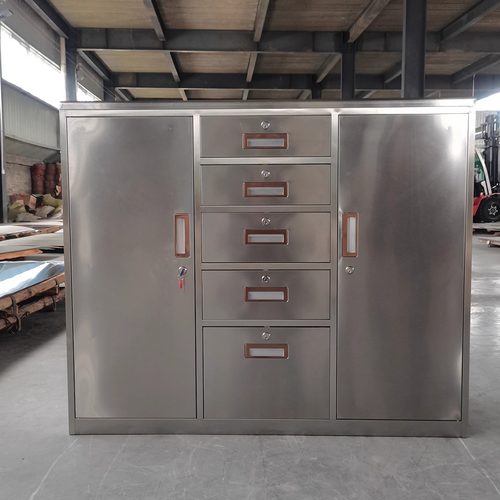 不锈钢矮柜带锁带抽屉