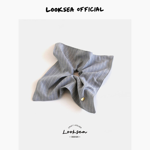 Looksea official高端气质方巾头绳大肠扎马尾发圈皮筋女头饰