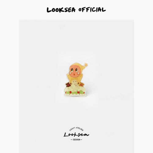 Looksea official亚克力卡通星星人发夹创意甜美侧边夹少女刘海夹