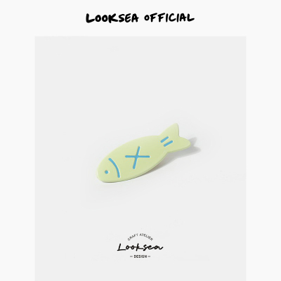 Looksea official可爱糖果色小鱼碎发夹ins甜美少女刘海夹侧边夹