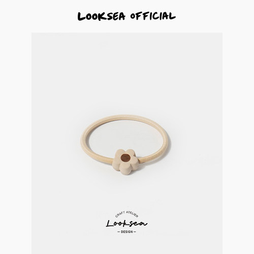 Looksea official花朵简约小清新橡皮筋发绳高弹力不伤发头绳发饰