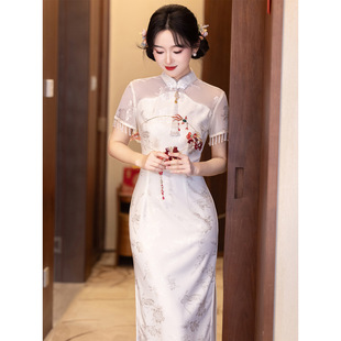 L绝美新中式旗袍敬酒服2026新款轻奢小众感回门服结婚订婚服裙