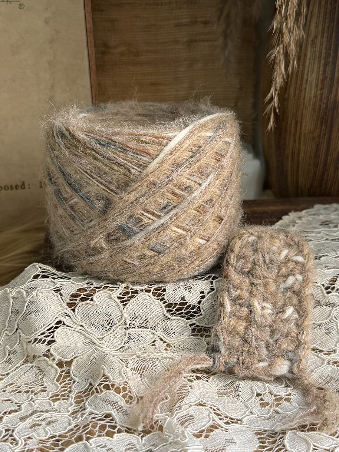 咿唔手混线-复古灰棕低饱和度孤品钩针棒针编织毛线帽子包包diy,服饰配件/皮带/帽子/围巾,毛线,淘宝优惠券,粉丝福利购,淘宝优惠卷