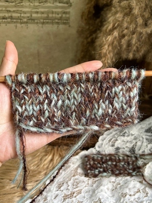 咿唔手混线-薄荷巧克力秋冬钩针棒针编织毛线围巾帽子包包手工diy