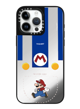 马里奥蓝红色适用cozstify手机壳苹果iPhone16promax手机壳15pro14磁吸13镜面12保护壳香港潮牌手机保护套