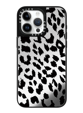 黑色豹纹适用cozstify手机壳苹果iPhone16promax手机壳15pro14磁吸13镜面12保护壳香港潮牌手机保护套苹果iPh