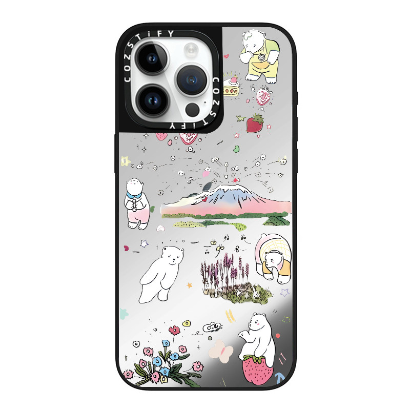 可爱北极熊适用cozstify手机壳苹果iPhone16promax手机壳15pro14磁吸13镜面12保护壳香港潮牌手