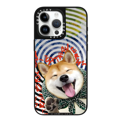 JUST吐舌柴犬输出文件适用cozstify手机壳苹果iPhone16promax手机壳15pro14磁吸13镜面12保护壳香港潮牌手机