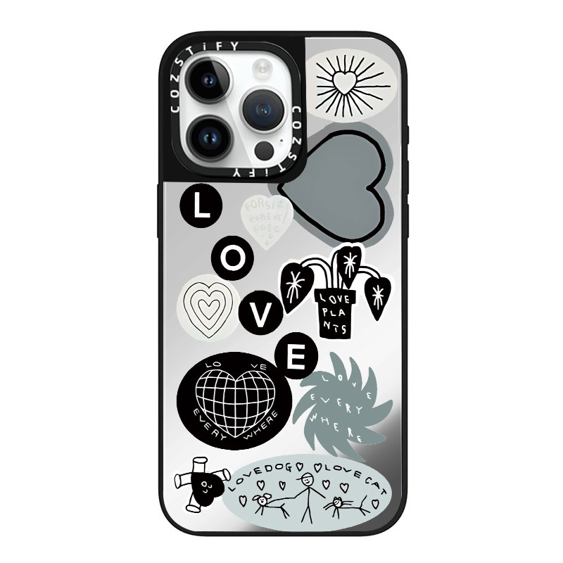 jennie同款love贴纸适用cozstify手机壳苹果iPhone16promax手机壳15pro14磁吸13镜面1