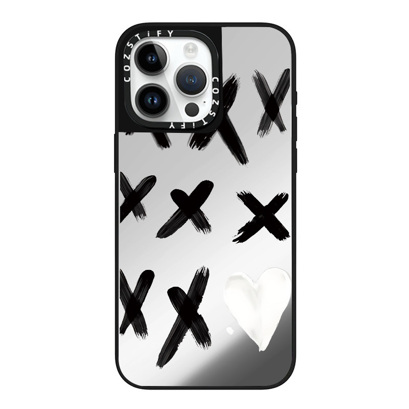 XXX白色爱心适用cozstify手机壳苹果iPhone16promax手机壳15pro14磁吸13镜面12保护壳香港潮牌手机保护套