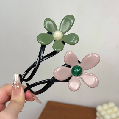 花朵一字扭扭盘发夹盘发器