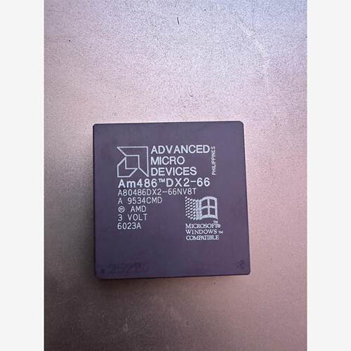 AMD486古董镀金摄CPU图