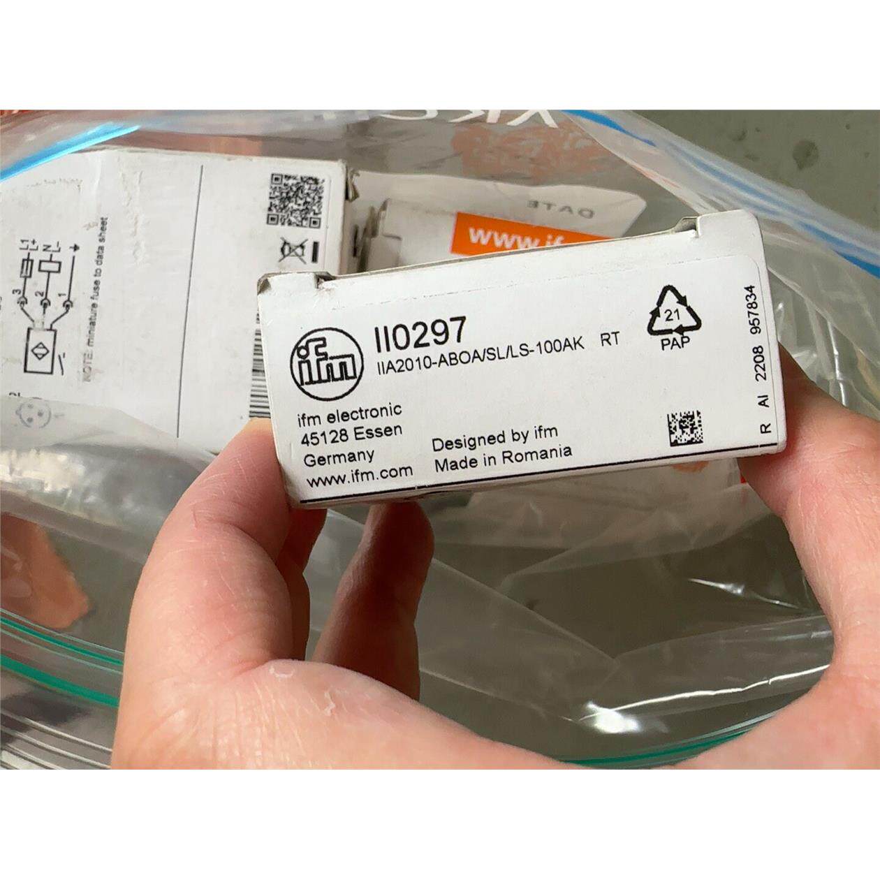 全新ifm电子电容式接近开关，型号II0297，德国制造，I