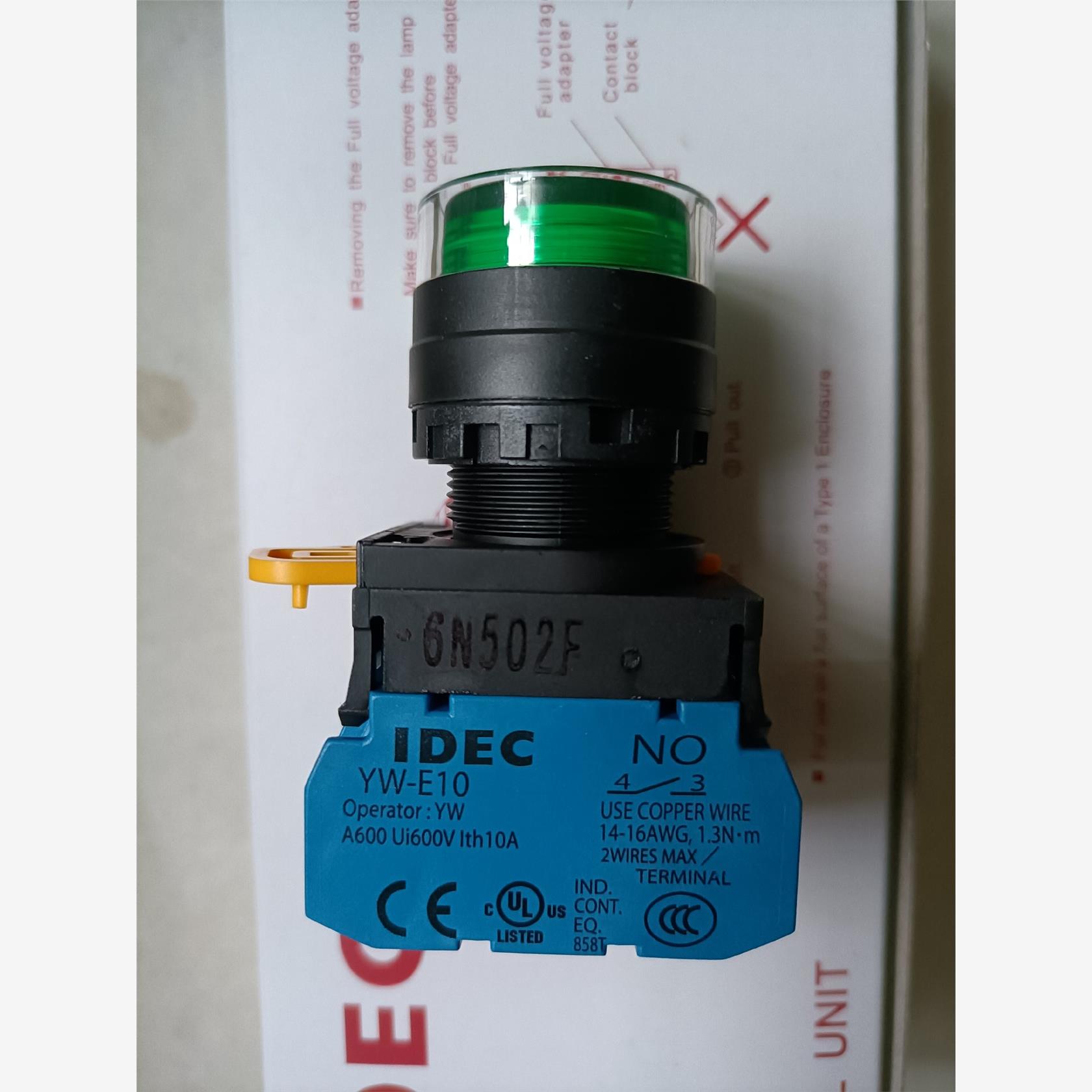 和泉绿色按钮YW1L-MF2E10