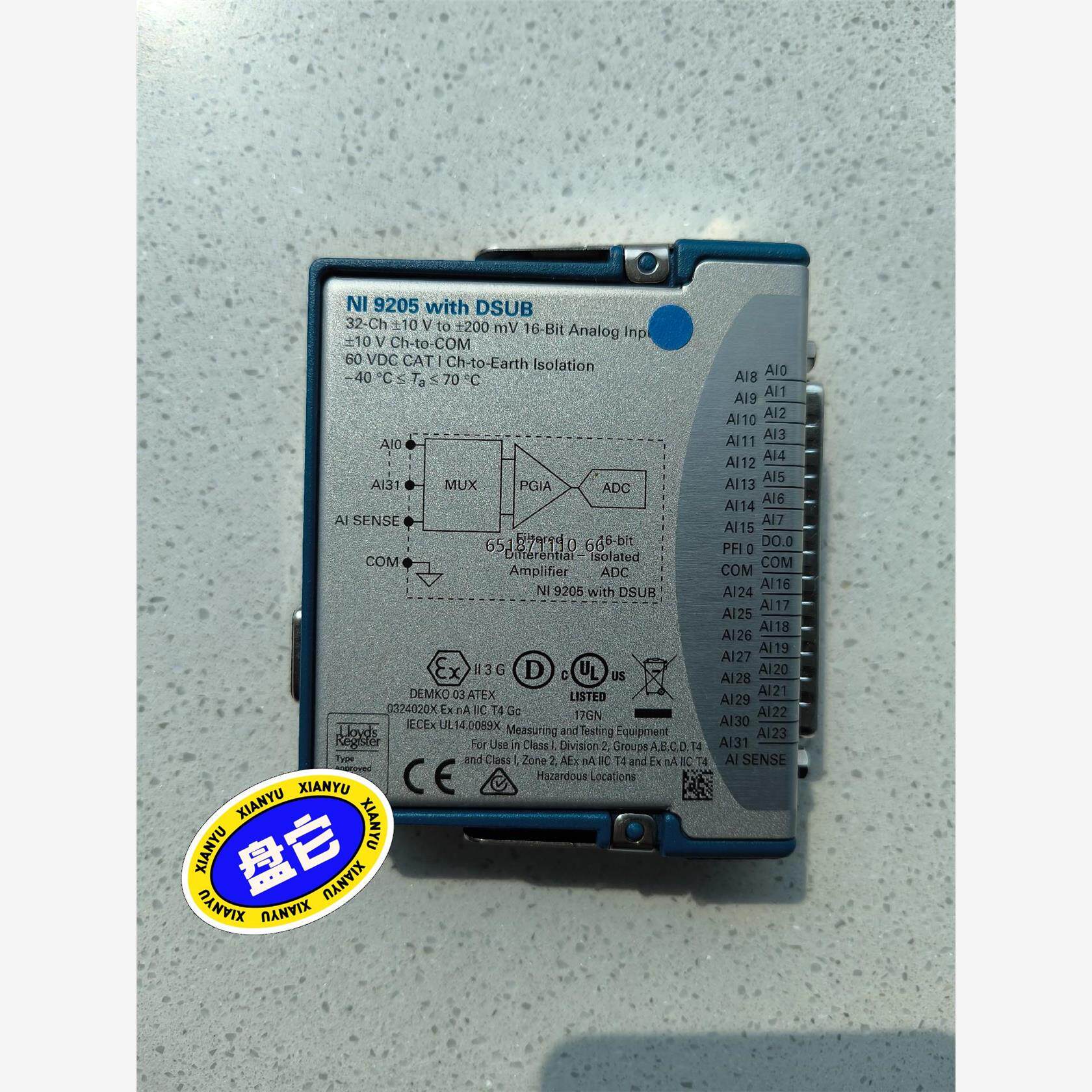 NI-9205模块DSUB口实物图