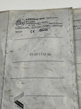 IFM传感器IFC200 原装正品全新 现货有10个 包装有