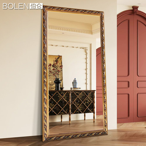 BOLEN复古宫廷风石膏雕花全身镜