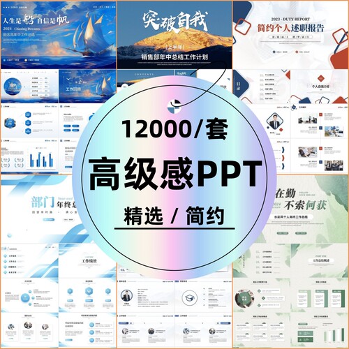 工作汇报总结动态模版ppt模板高级感简约商务毕业答辩教师课件