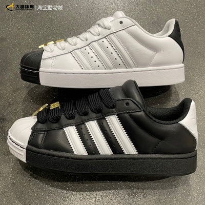 Adidas三叶草男女款熊猫拼色运动休闲鞋贝壳头板鞋JR7444 IH6679