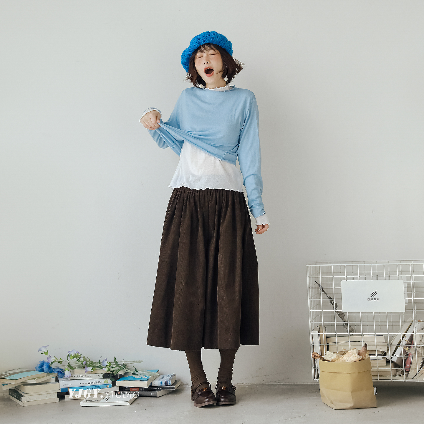 暖糯亲肤不扎木耳花边羊毛打底衫