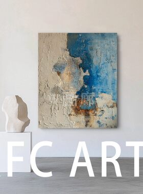 《靛迹》侘寂风客厅装饰画抽象色彩玄关挂画艺术感沙发背景墙壁画