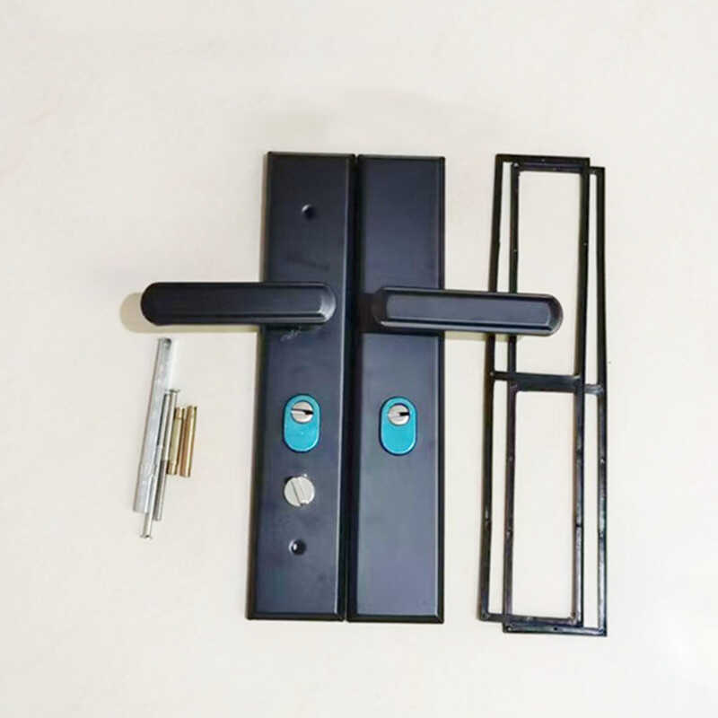 黑色通用型防盗门把手配件