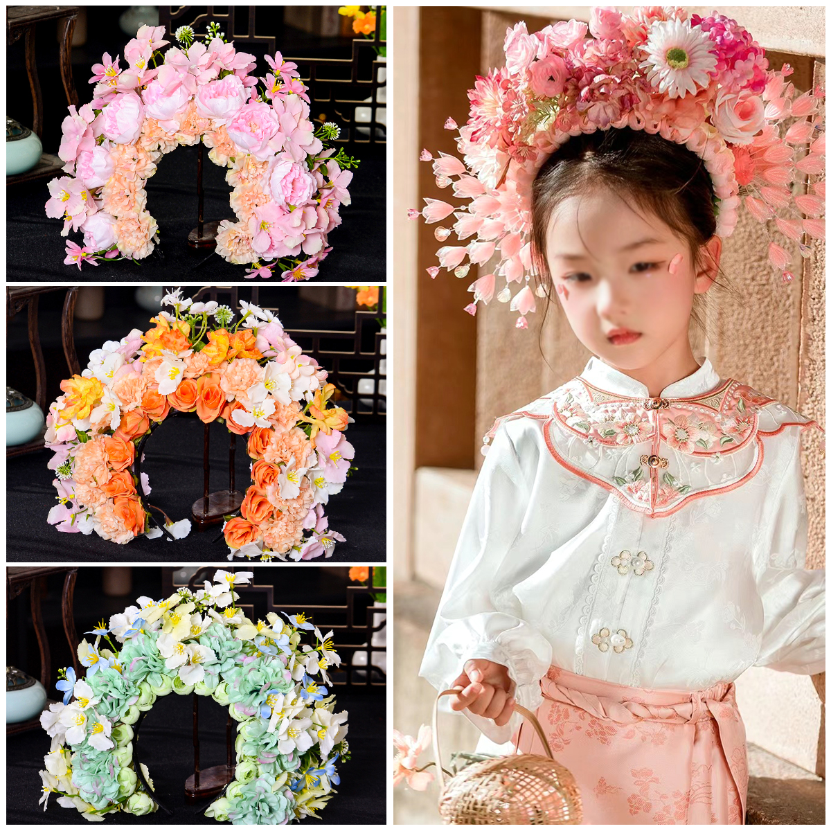 发箍民族风流行簪花新品