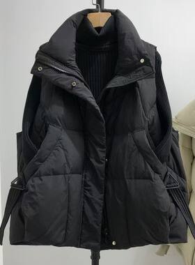 胖mm大码羽绒棉服马甲女外穿