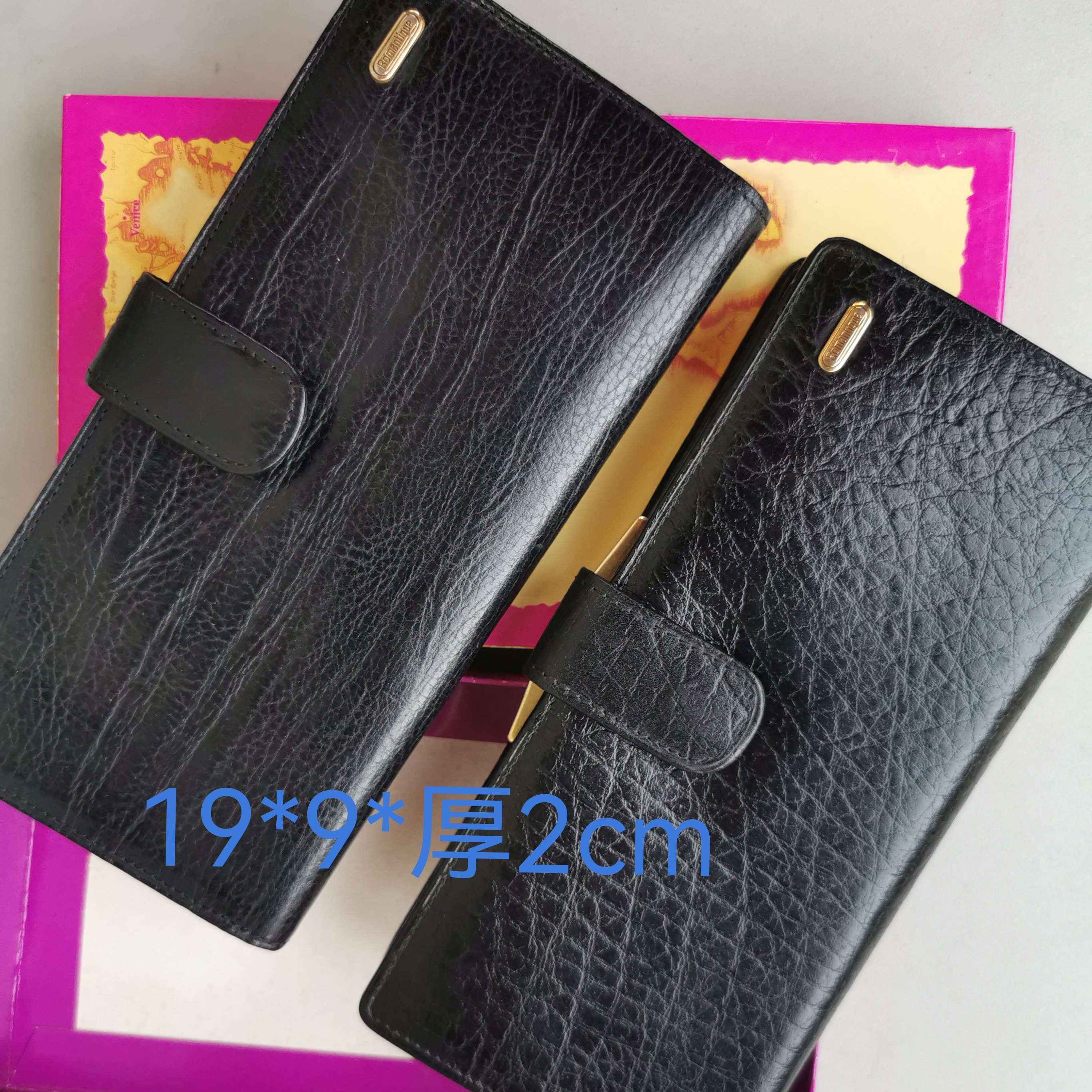 库存尾货全头层牛皮两折横款钱夹钱包黑色女款,箱包皮具/热销女包/男包,钱包,淘宝优惠券,粉丝福利购,淘宝优惠卷