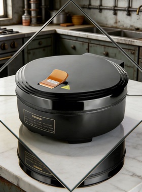 Malata/万利达电饼铛家用单面加热炒锅1300W悬浮式不粘锅黑色机械