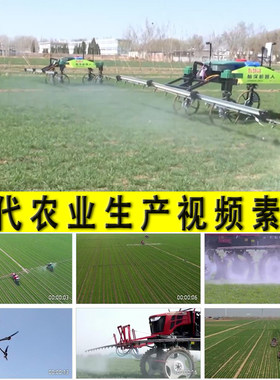 现代农业生产农村春耕小春大春粮食生产作物植保飞防实拍视频素材