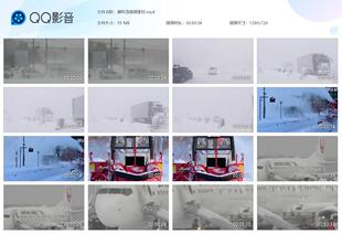 暴风雪严寒冬季暴雪大雪严冬雪灾冰天雪地汽车交通除雪视频素材