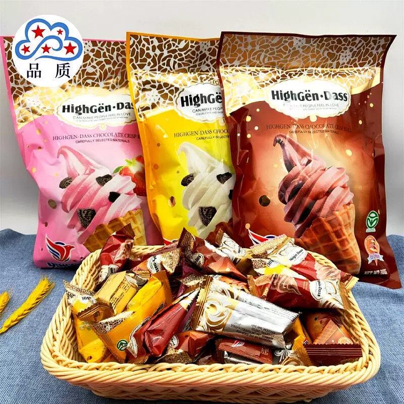 进口英国Highgen-Dass哈根达巧克力脆皮甜筒冰淇淋蛋卷零食包邮