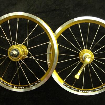 Litepro 14寸轮组 久裕培林花鼓 金色 大行BYA412改装 定制轮组